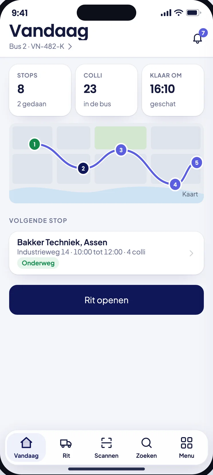 Chauffeur: de rit van vandaag