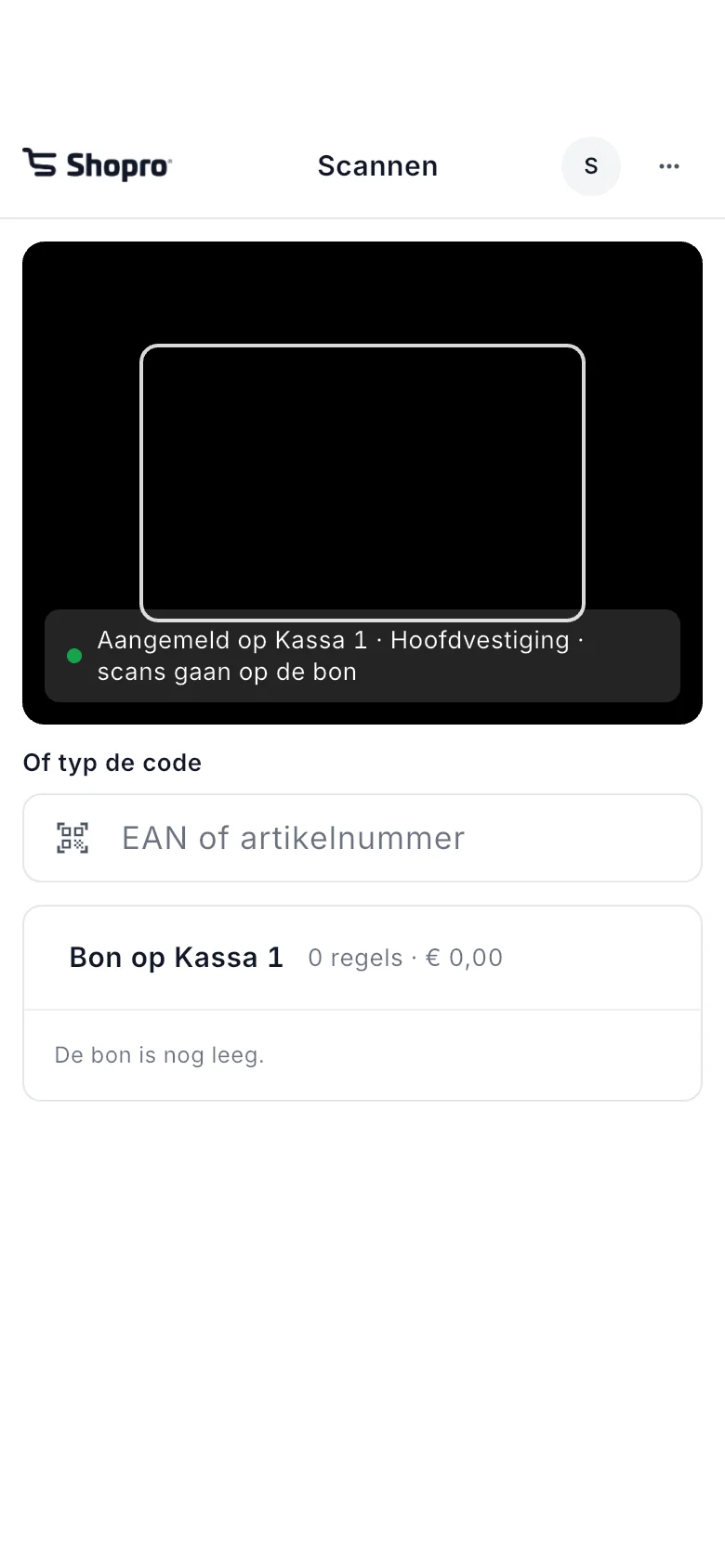 Scannen met de camera