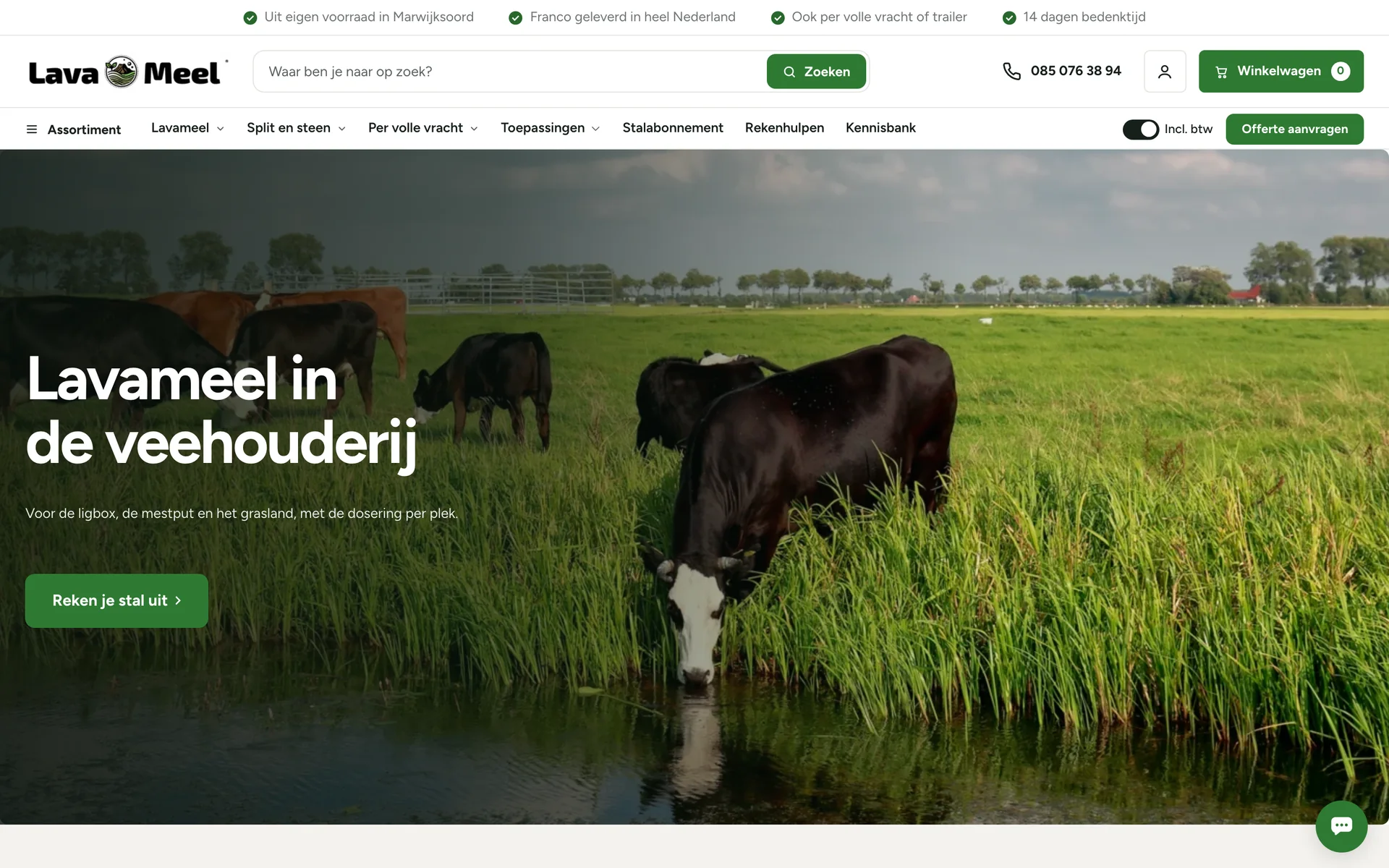 Pagina voor de veehouderij