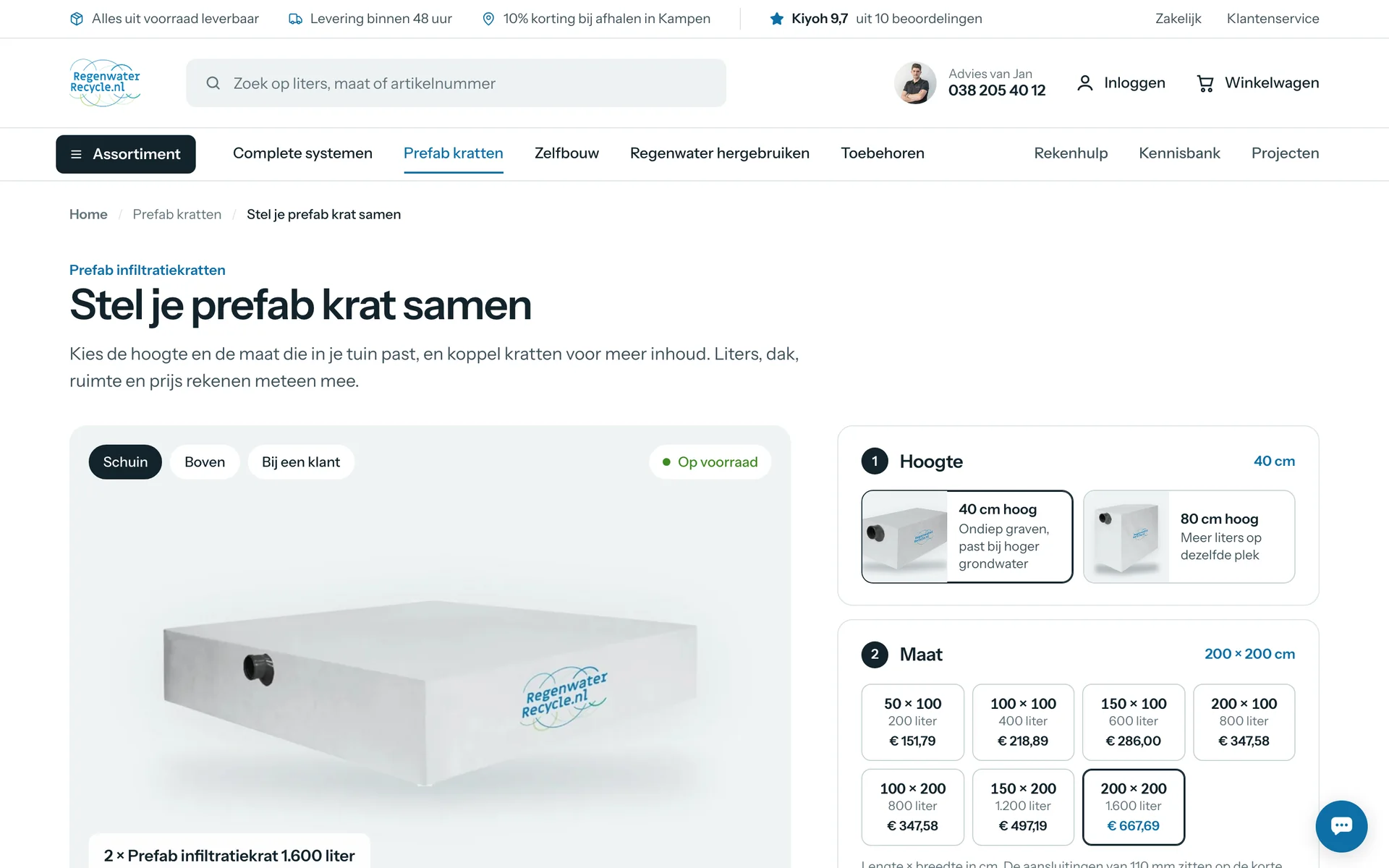 Prefab krat samenstellen